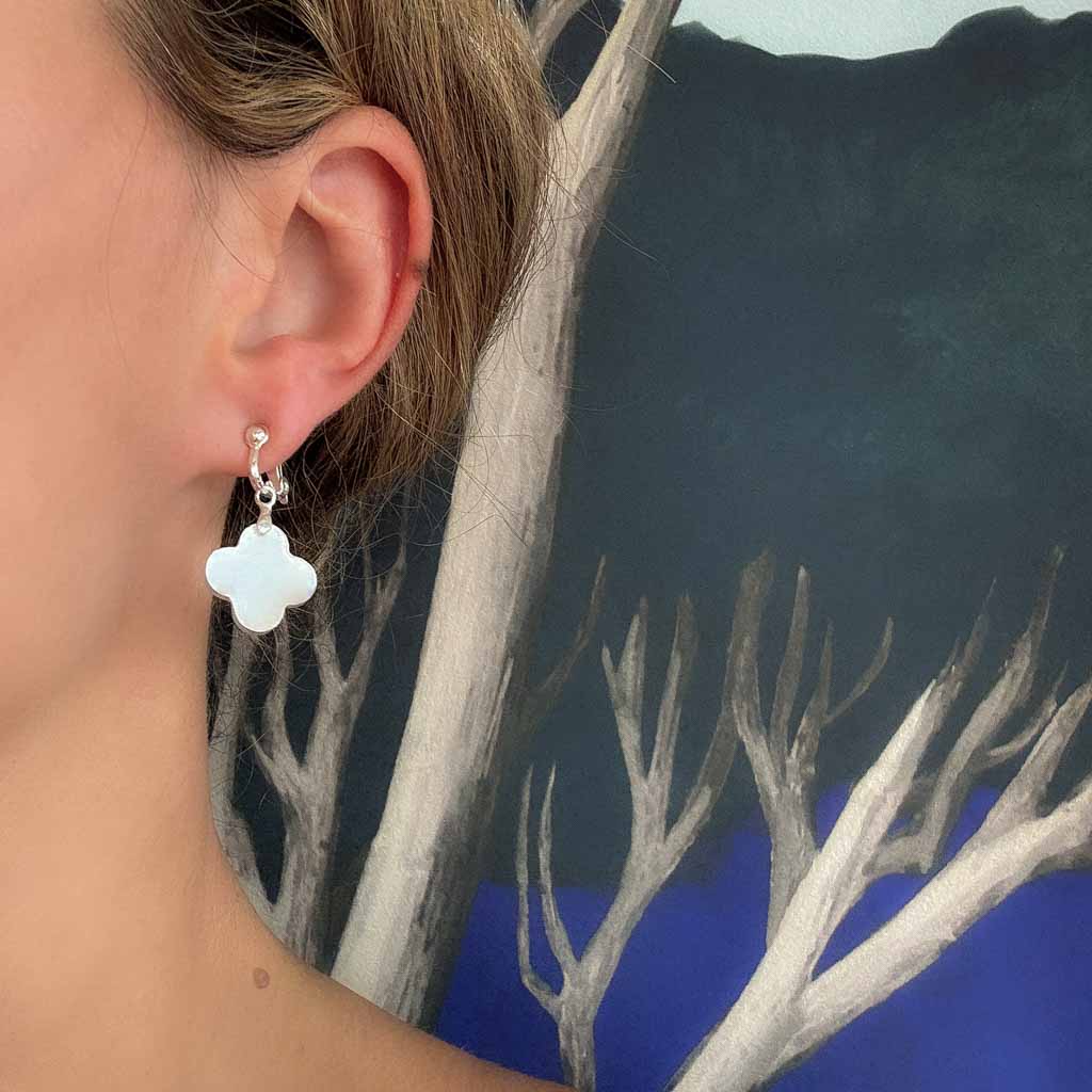 Glory Cross Earrings - Silver