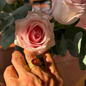 Bague couronne de rose