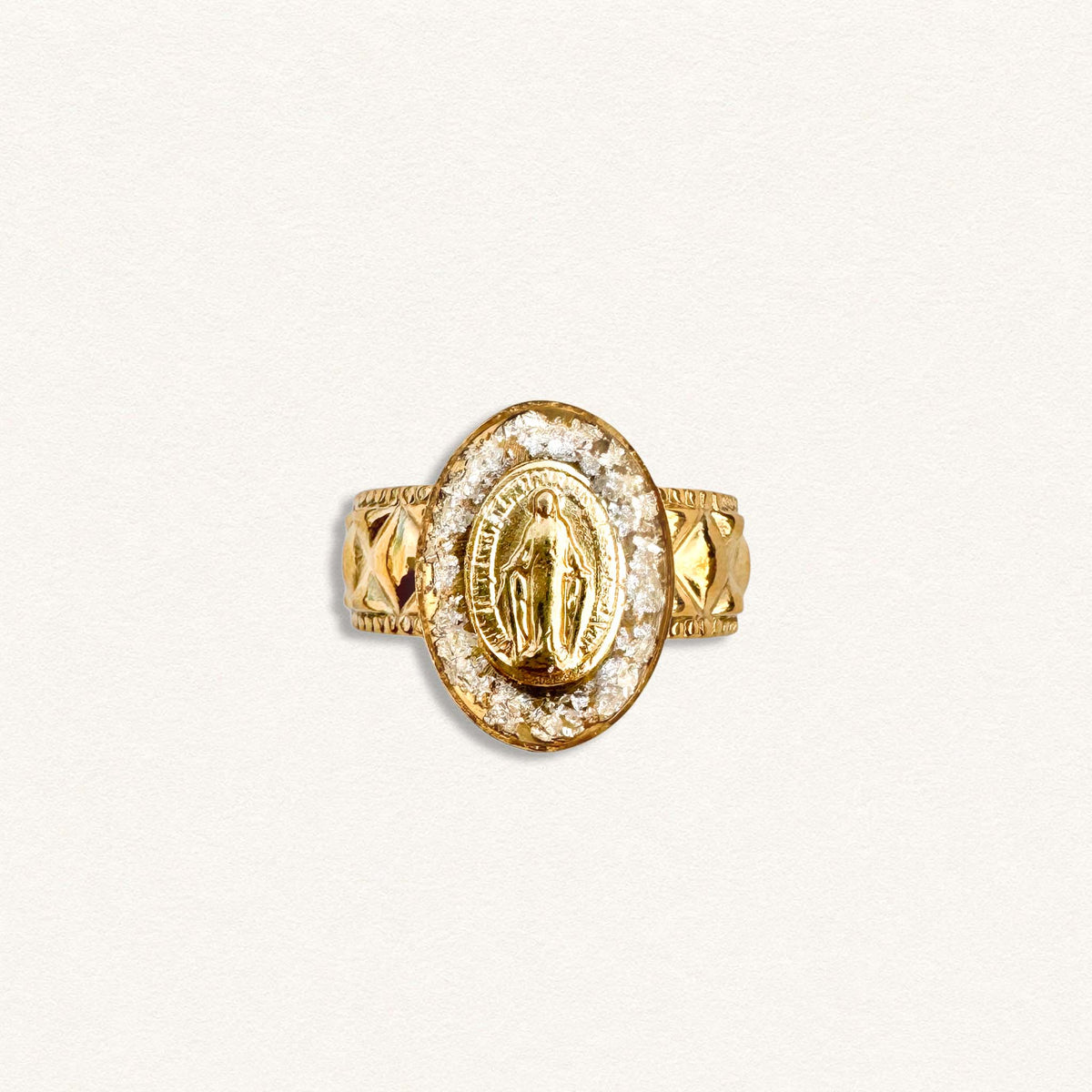 Bague médaille miraculeuse - Dorée