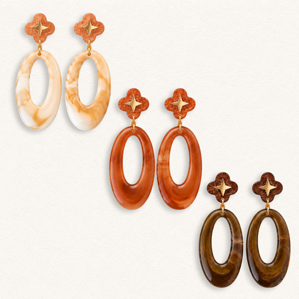 Fleur Nabert créations Earrings "Soft Light" - Caramel MetaobjectListDrop