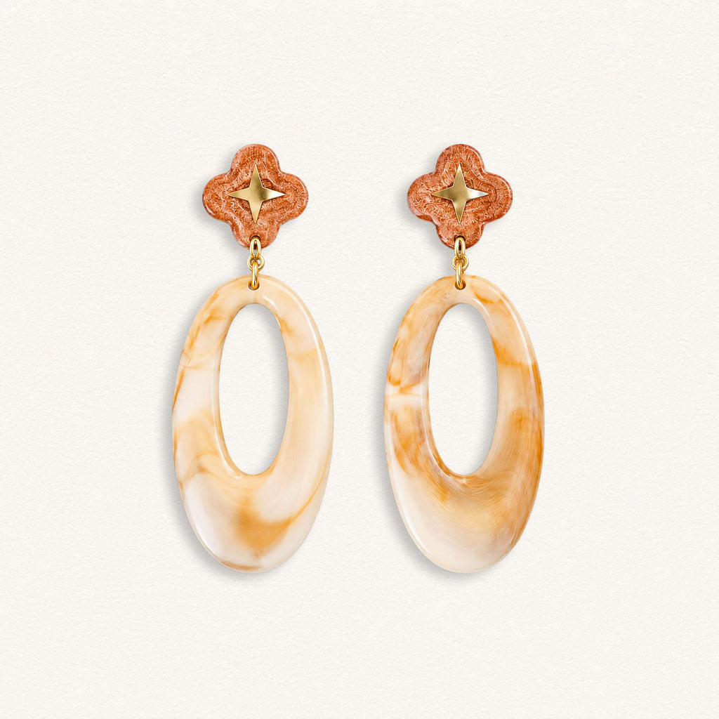 Fleur Nabert créations Earrings 'Soft Light' - Latte MetaobjectListDrop