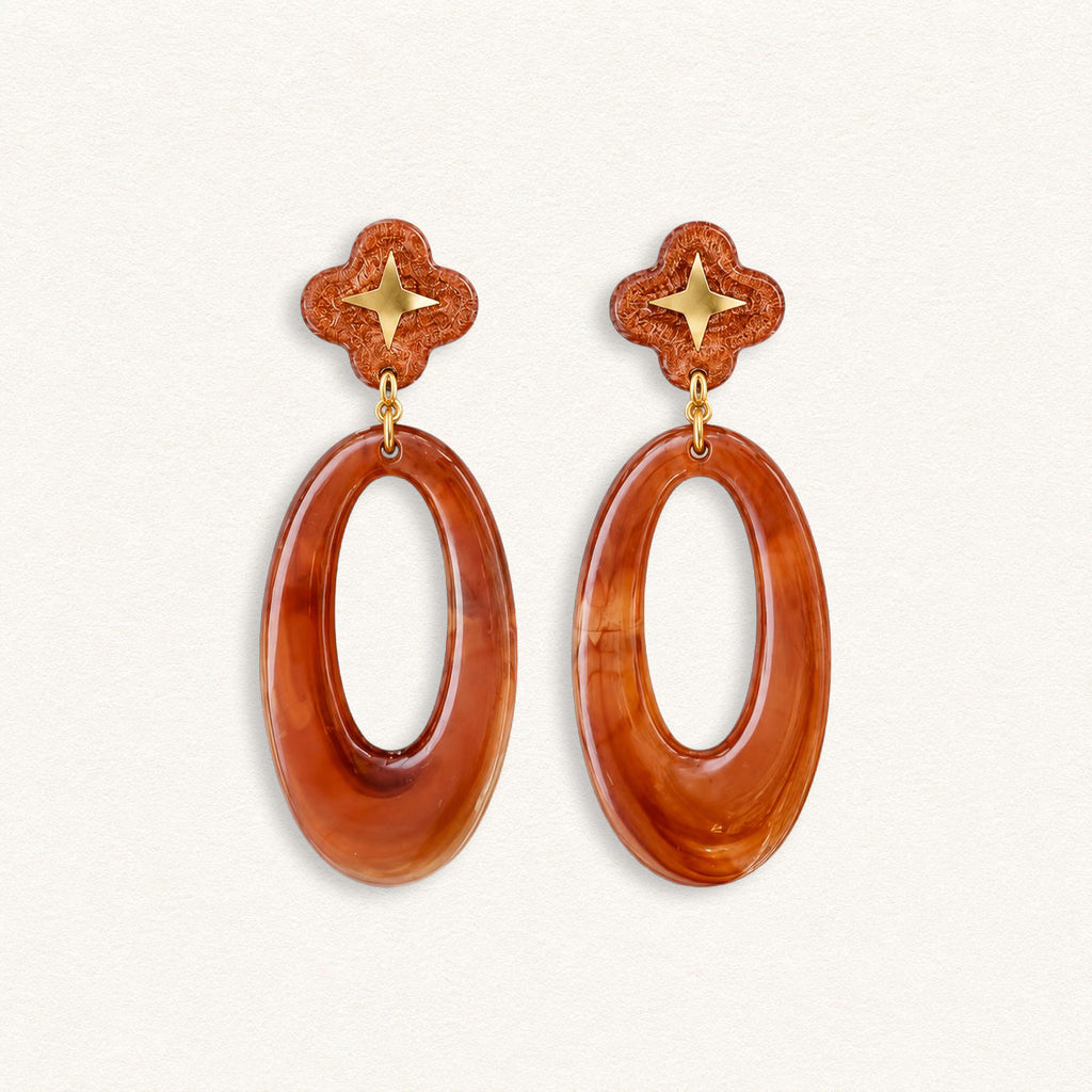 Fleur Nabert créations Earrings "Soft Light" - Caramel MetaobjectListDrop
