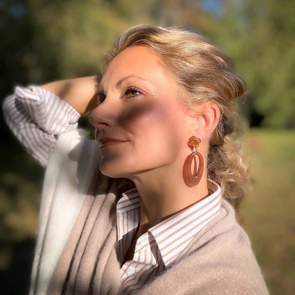 Earrings "Soft Light" - Caramel