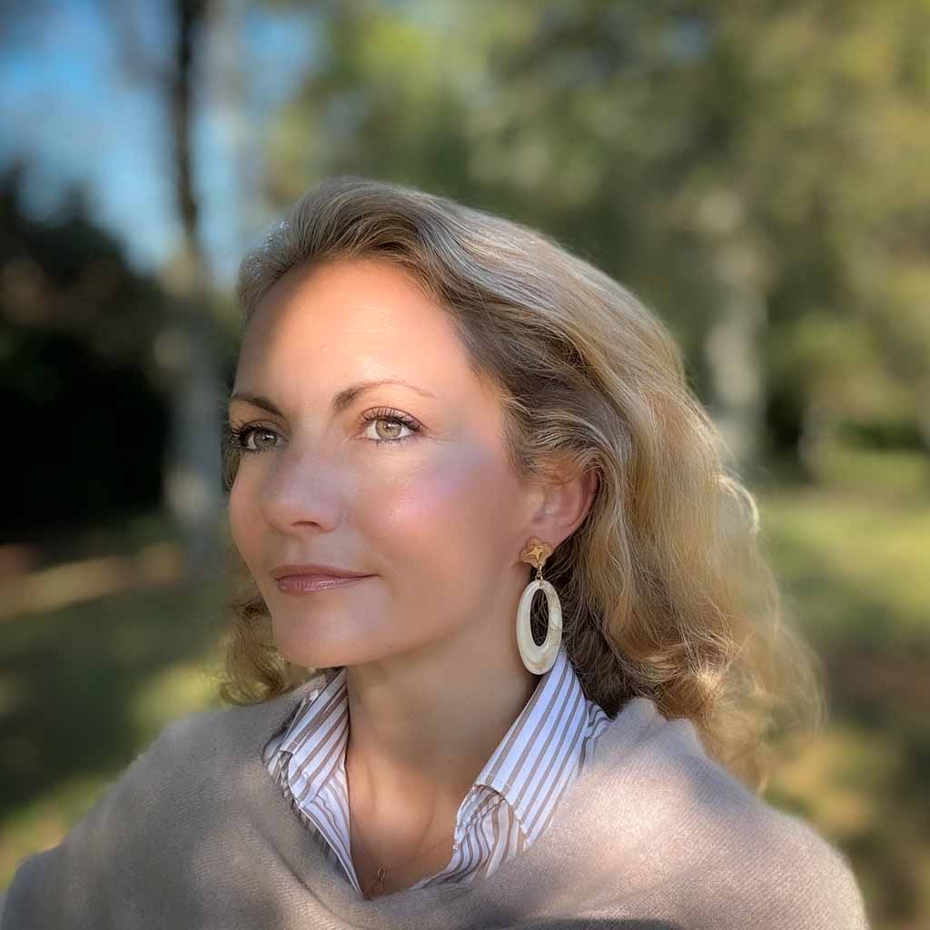 Earrings 'Soft Light' - Latte