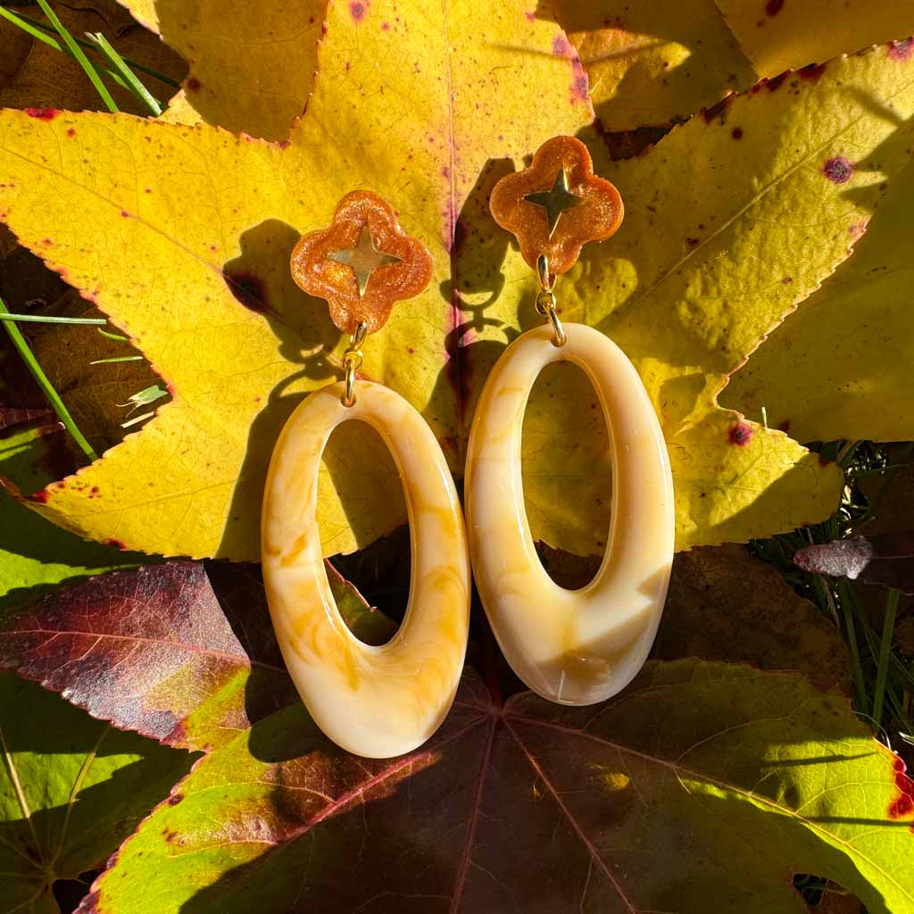 Earrings 'Soft Light' - Latte