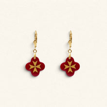 Load image into Gallery viewer, Maltese cross earrings 
