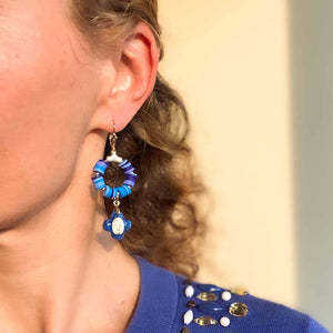 Boucles Marie Heishi blanches