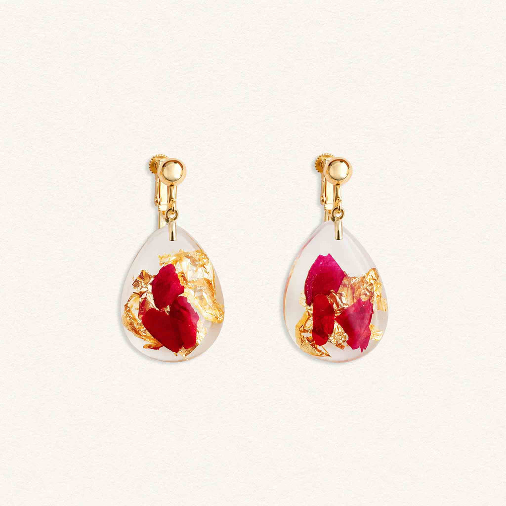 Fleur Nabert créations Boucles d'oreilles Sainte Thérèse MetaobjectListDrop
