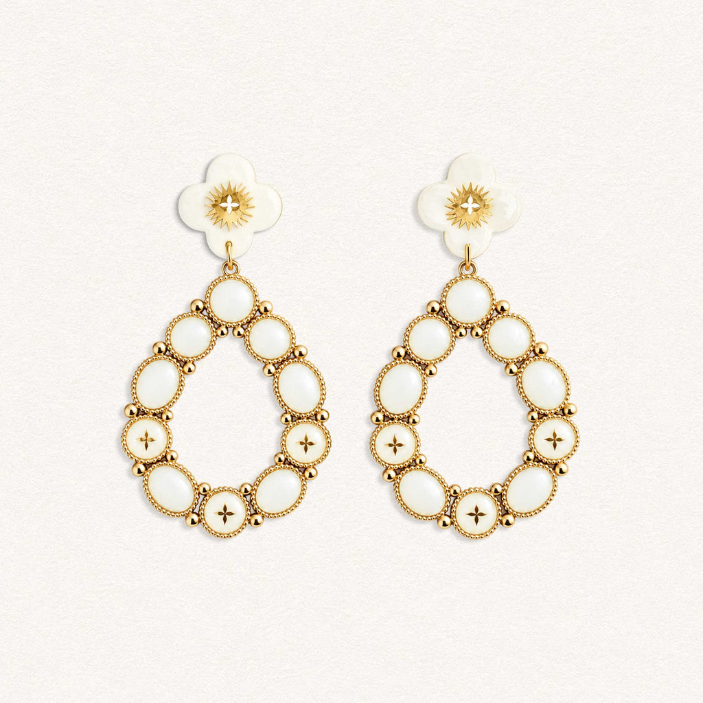 Fleur Nabert créations Boucles d'oreilles Sol Invictus - Ivoire MetaobjectListDrop