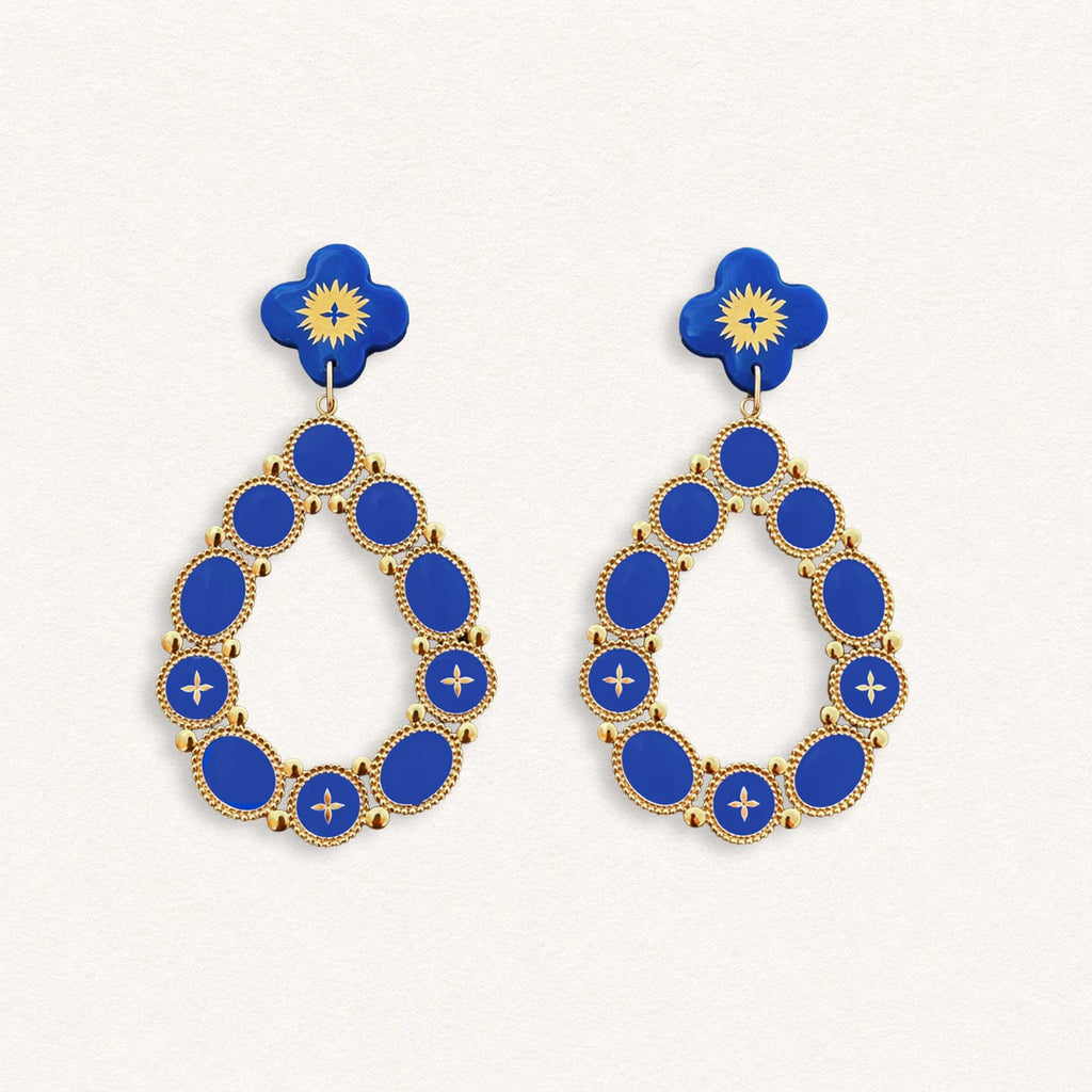 Fleur Nabert créations Boucles d'oreilles Sol Invictus - Bleues MetaobjectListDrop