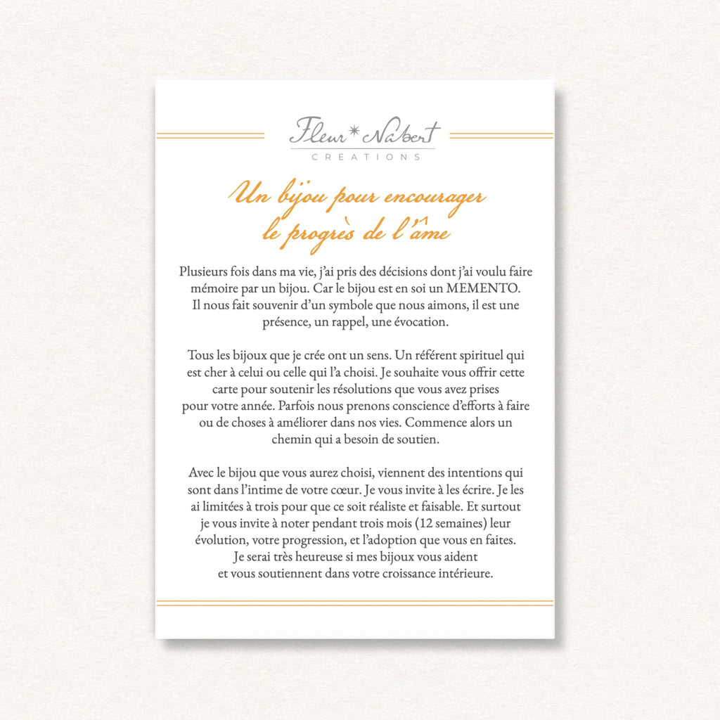 Fleur Nabert créations Card "A Jewel for the Progress of the Soul" MetaobjectListDrop