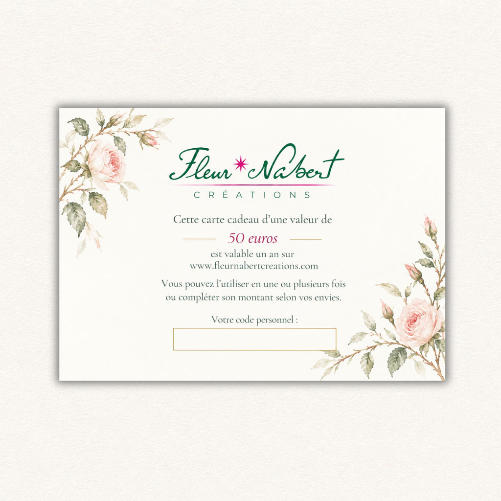 Fleur Nabert créations Carte Cadeau Fleur Nabert créations 