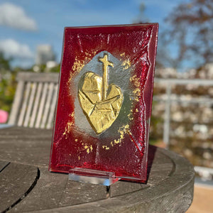 Grand Sacré-Cœur rouge - Pièce unique