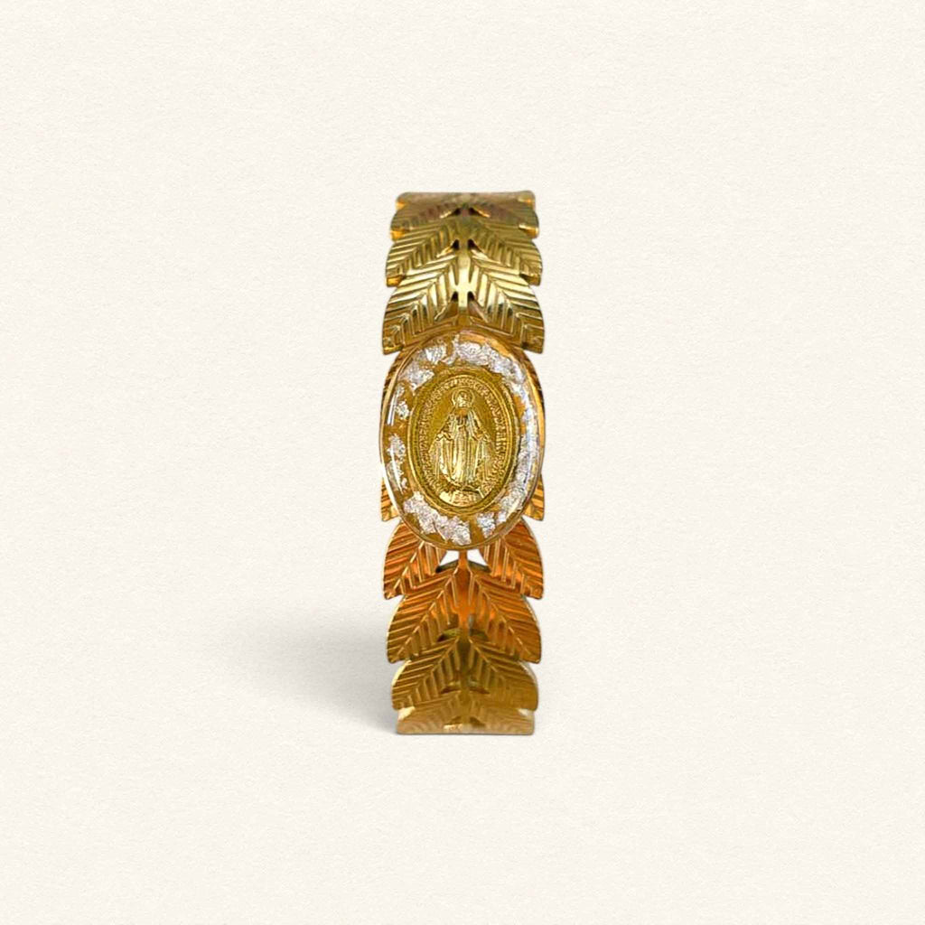 Fleur Nabert créations Miraculous Medal Cuff Bracelet MetaobjectListDrop