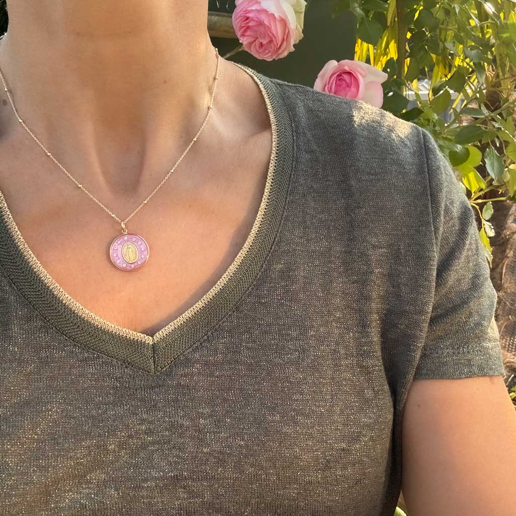 Rose-Crowned Miraculous Medal - Medium