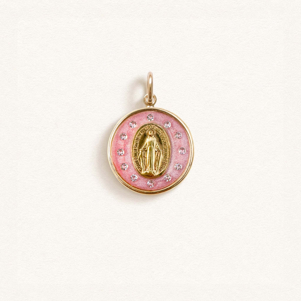 Fleur Nabert créations Médaille Miraculeuse couronnée rose - Mini MetaobjectListDrop
