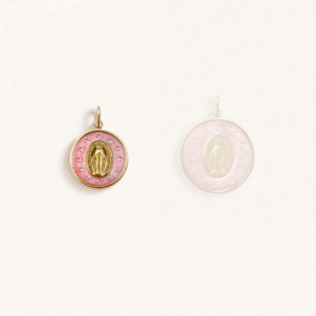 Fleur Nabert créations Médaille Miraculeuse couronnée rose - Mini MetaobjectListDrop