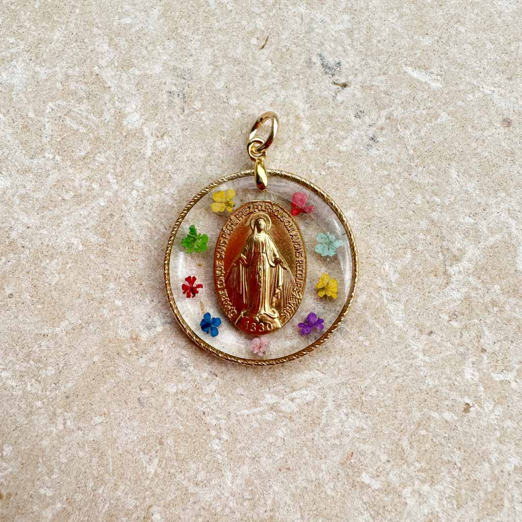 Large flowered Miraculous Medal