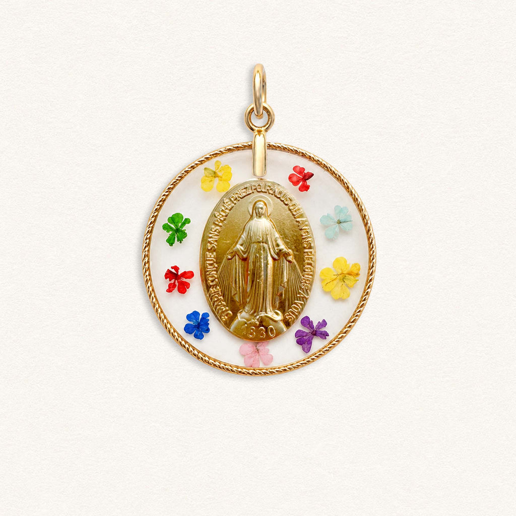 Fleur Nabert créations Miraculous Flowered Medal - Large MetaobjectListDrop