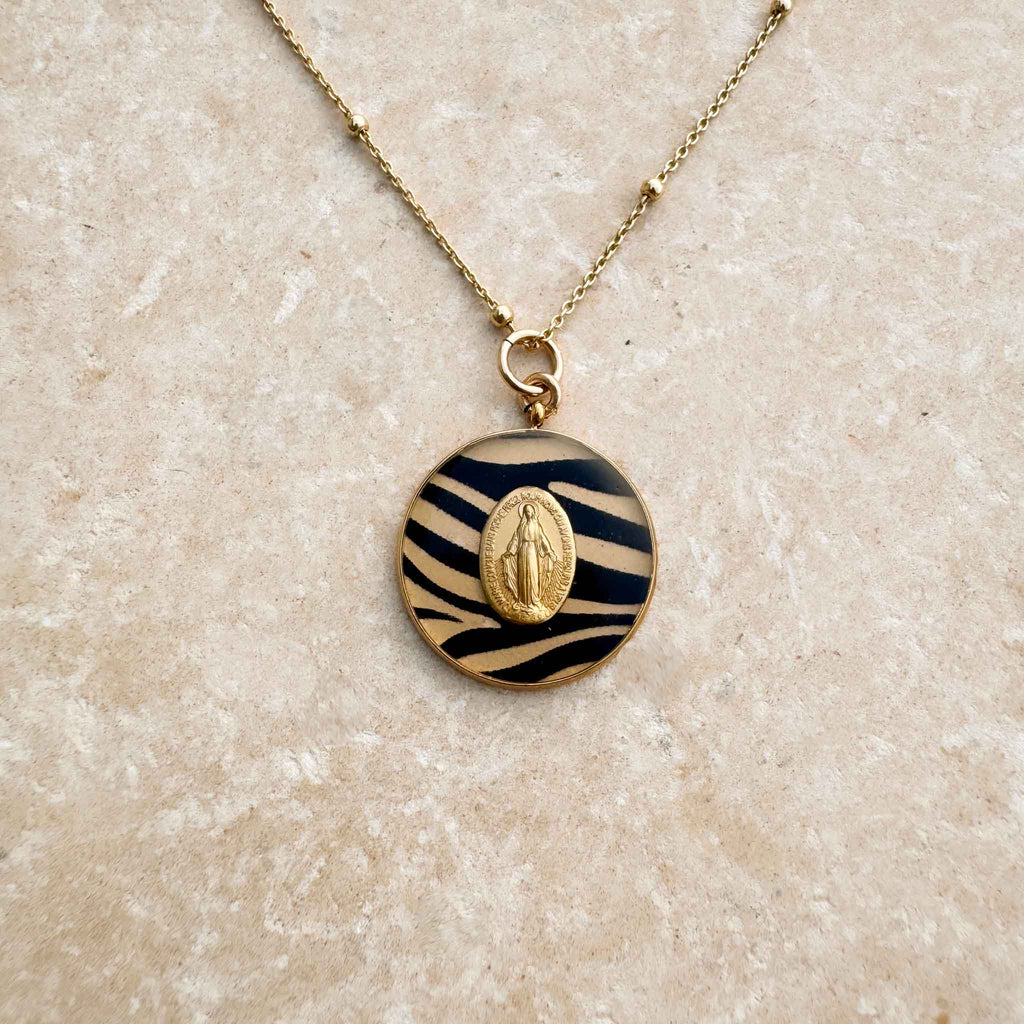 Fleur Nabert créations Médaille Miraculeuse Zébra MetaobjectListDrop
