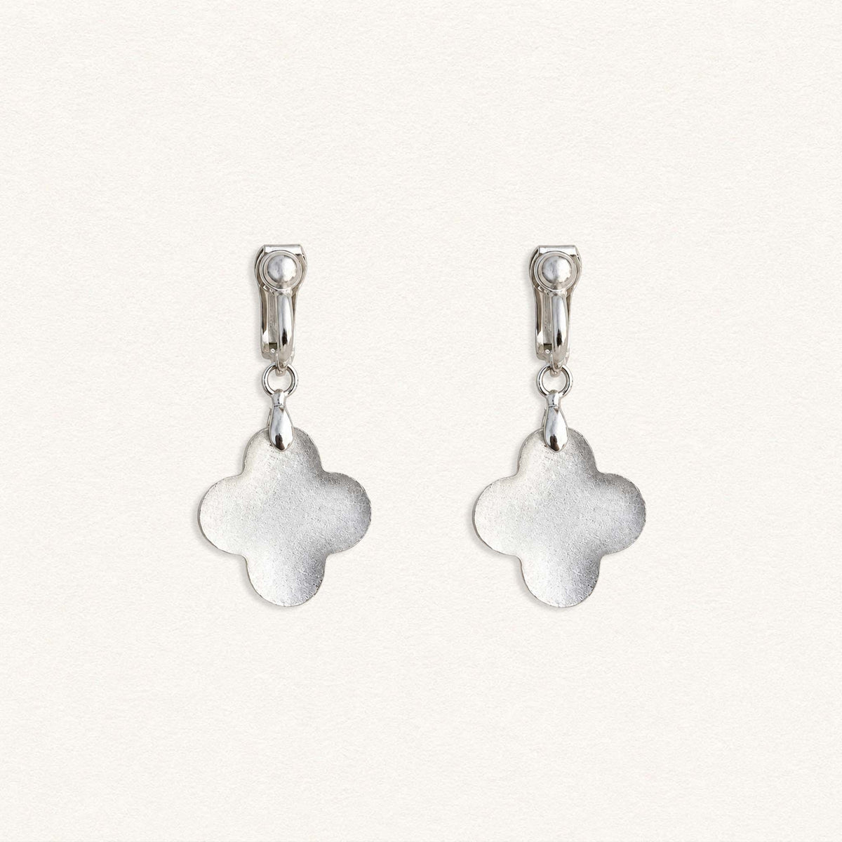 Glory Cross Earrings - Silver