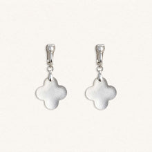 Load image into Gallery viewer, Silver glory cross earrings
