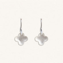 Load image into Gallery viewer, Silver glory cross earrings

