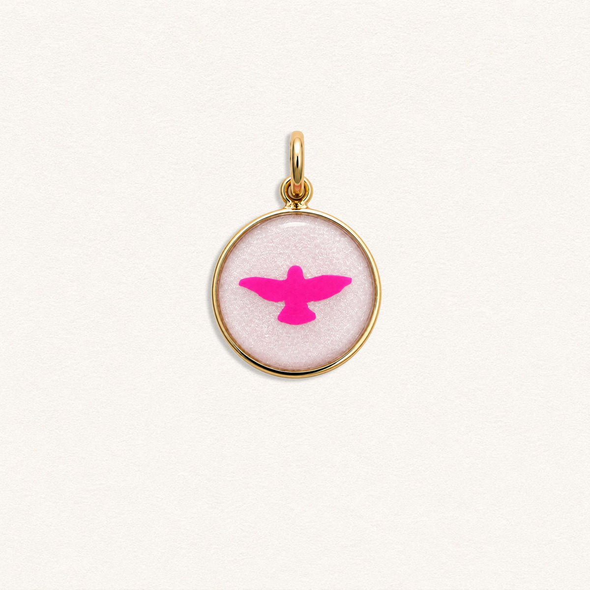 Happy Dove Medal - Fluorescent Pink