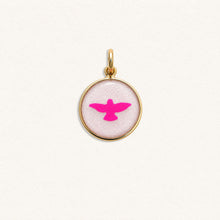 Load image into Gallery viewer, "Happy Dove" Mini Medal Neon Pink
