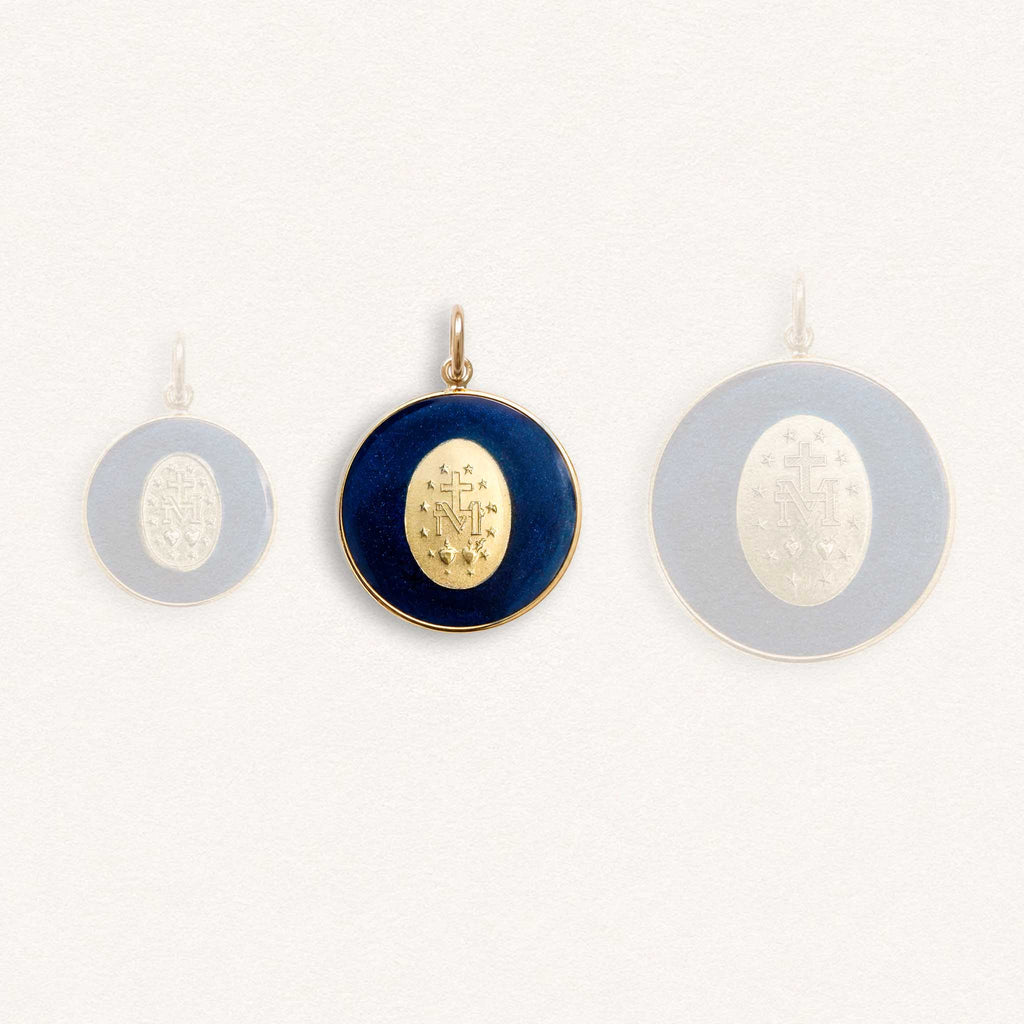 Fleur Nabert créations Blue Crowned Miraculous Medal - Medium MetaobjectListDrop