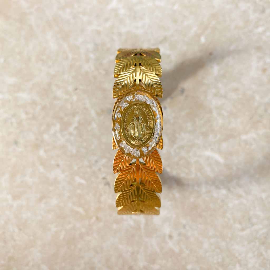 Fleur Nabert créations Miraculous Medal Cuff Bracelet MetaobjectListDrop