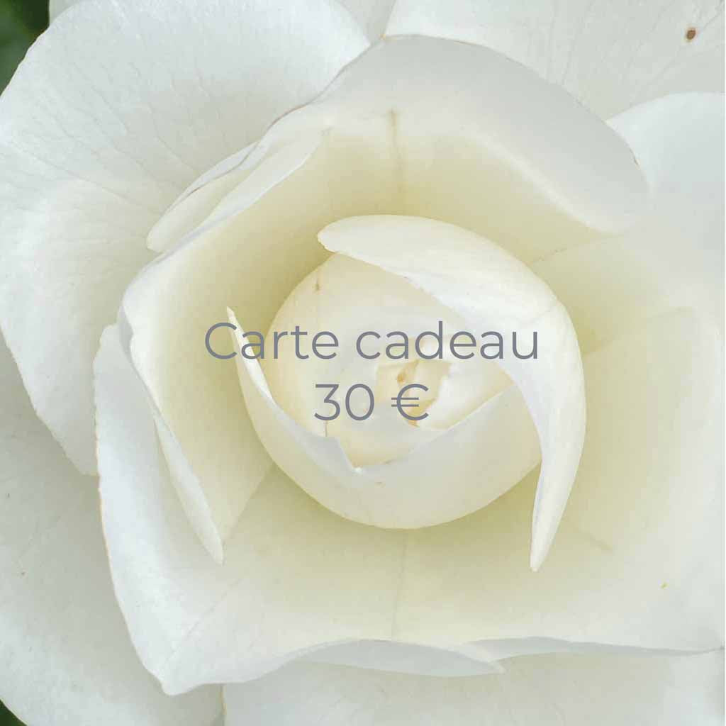 Carte-cadeau rose blanche