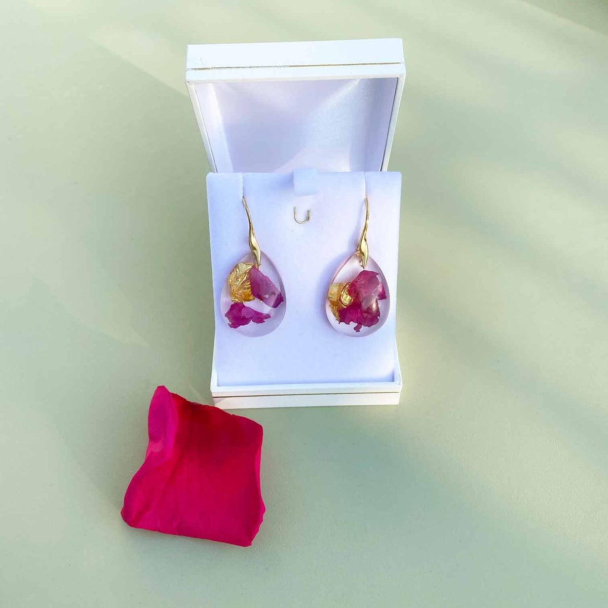 White leather gift box