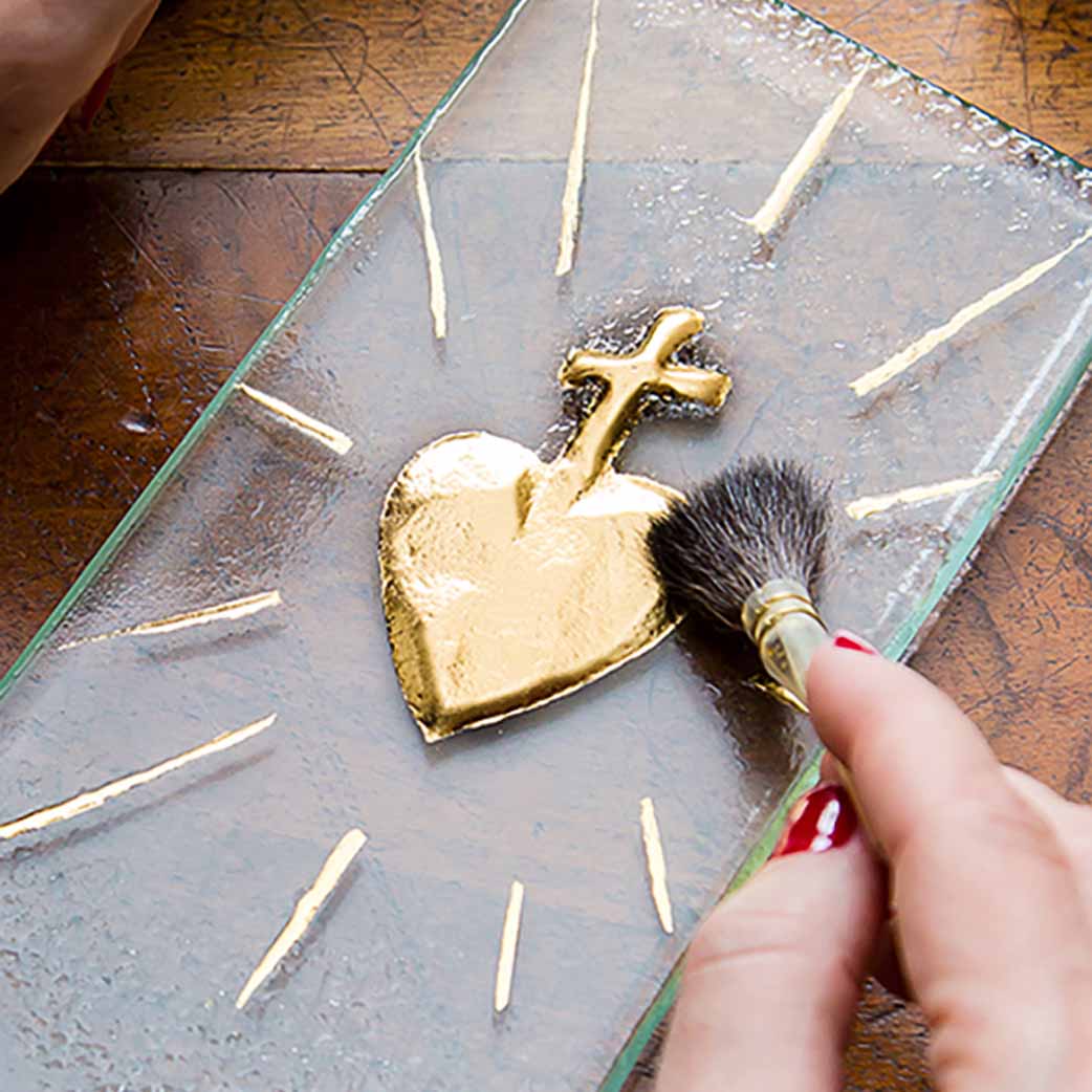 Sacred Heart of Gold Icon